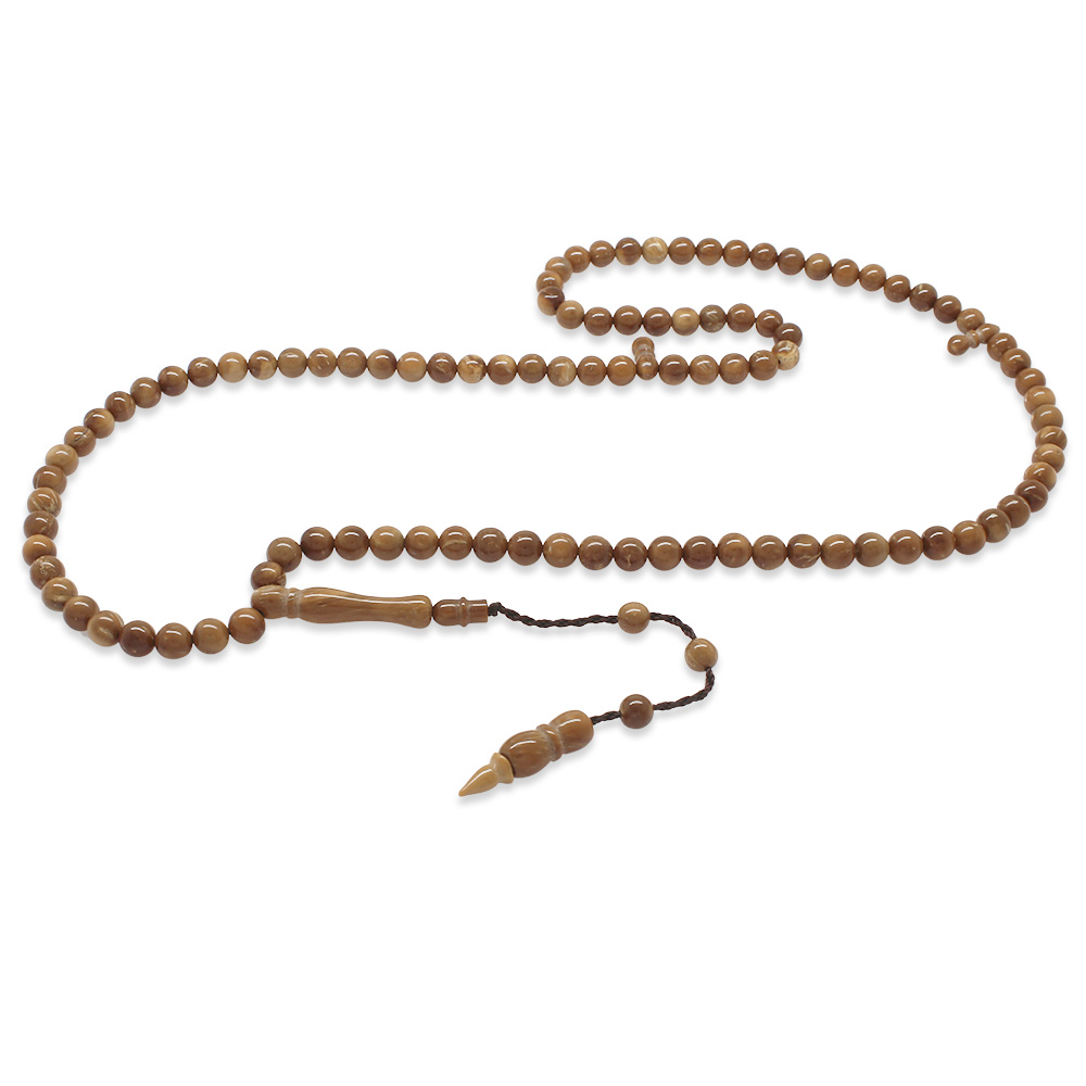 Sistemli Küre Kesim Açık Renk 99 Taneli Kuka Namaz Tesbihi